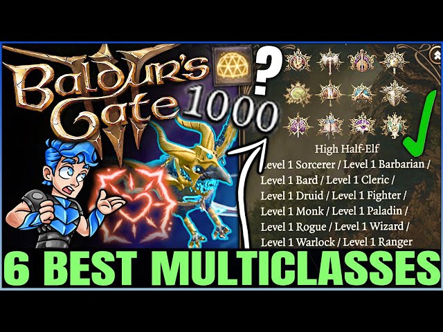Baldur's Gate 3 - 6 Best MOST POWERFUL Multiclasses in Game - Ultimate Multiclass Guide Round 5!