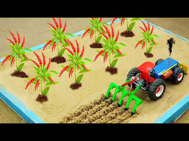 Diy mini tractor making agriculture cultivator for Chilli Farming | pough machine @sanocreator