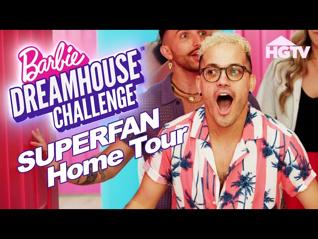 Superfan Tours the Barbie Dreamhouse Challenge Home | HGTV