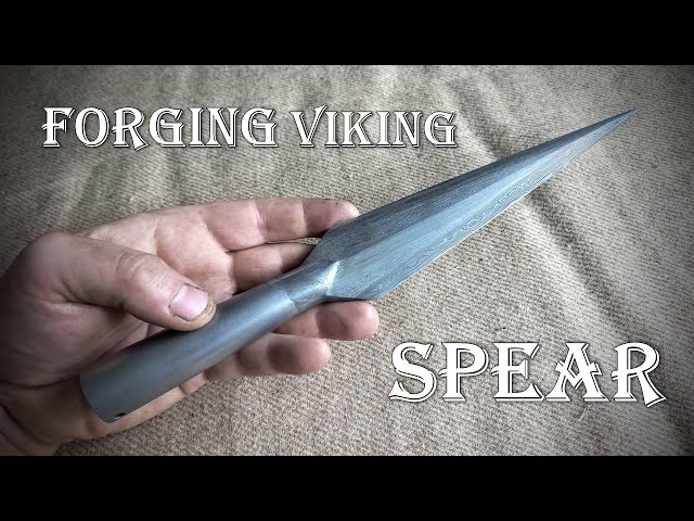 Forging Viking Age spear from Trelleborg. Blacksmithing.