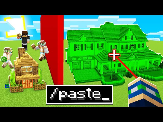 I CHEATED in a BUILD BATTLE Using /PASTE in Minecraft!