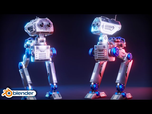 Sci-Fi Mech Robot - Blender Eevee (Tutorial Series Trailer)