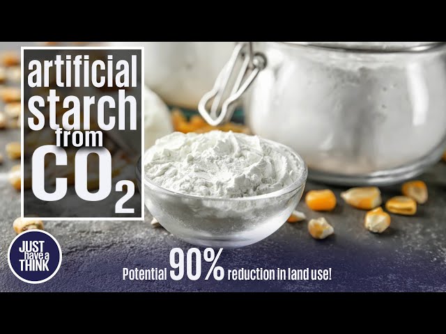 Artificial starch from CO2. Ground breaking new tech could reduce land and water use by 90%.