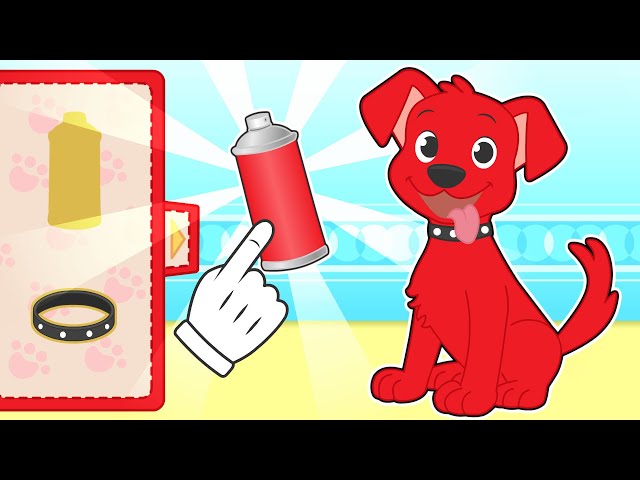 BABY PETS ❤️🐶 Max dress up as Clifford The Big Red Dog