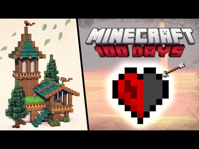 I Survived 100 Days With HALF A HEART in Minecraft - Hardcore