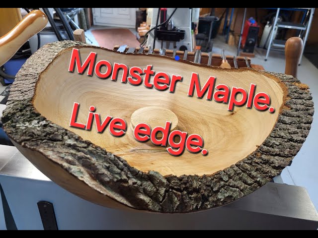 Woodturning Monster Maple #woodturning #woodlathe #latheprojects #liveedgebowl