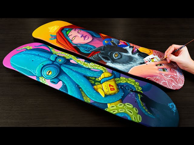 How I Make Custom Painted Skateboards