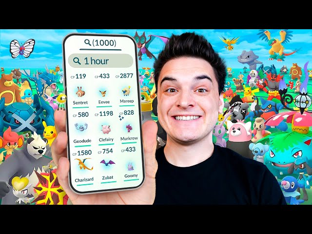 How I Caught 1000 Pokémon in 1 Hour!