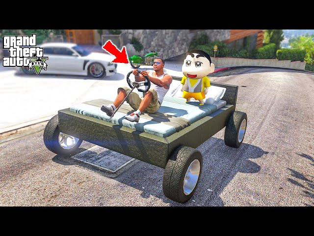 Shinchan and Franklin Turning Franklin's Bed into Racing Car in GTA 5!