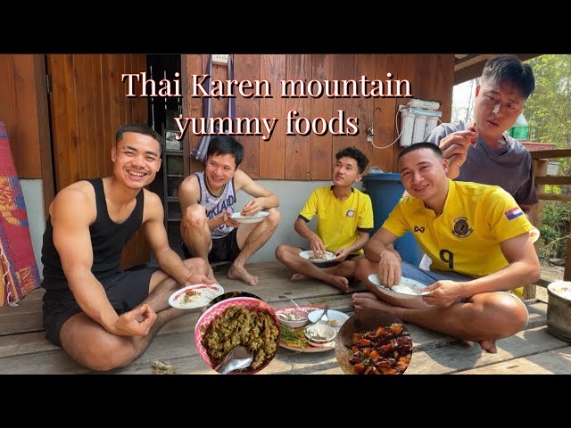 Thai Karen mountain delicious foods vs restaurant food (Simple foods)