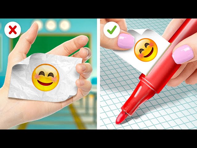 HOW TO CHEAT AT SCHOOL || School Hacks And Crafts You Have To Try