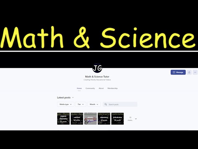 List of Chemistry Videos on Patreon