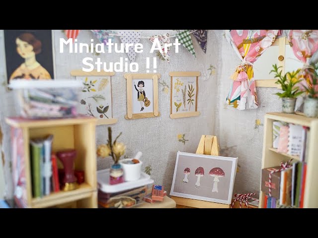 DIY Miniature Art Studio 🏠✏️📓🌻