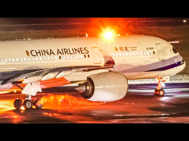 30 LATE NIGHT LANDINGS from UP CLOSE | 747 757 767 A330 A350 | Sydney Airport Plane Spotting