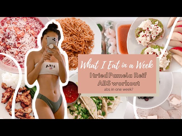 I tried Pamela Reif's ABS workout + WHAT I EAT IN A WEEK (realistic) | ABS IN ONE WEEK?!