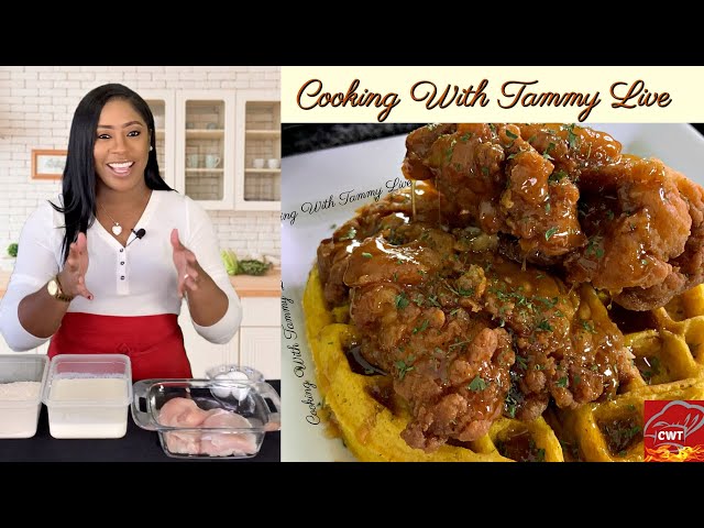 How To Make The Best Chicken And Pumpkin Waffle With Whiskey Spicy Honey Sauce