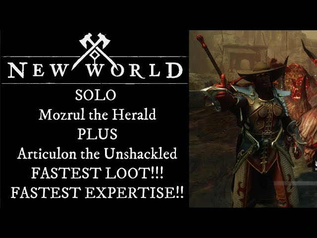 New World SOLO Mozrul the Herald!! FASTEST LOOT! FASTEST EXPERTISE! Final Solo Episode!!