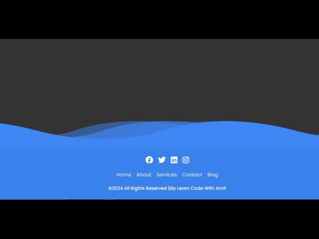 Animated Footer Section Using HTML and CSS