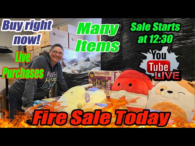 Live MEGA Fire sale! Squishmallows, clothing, home decor and more. Get Great Discounts!