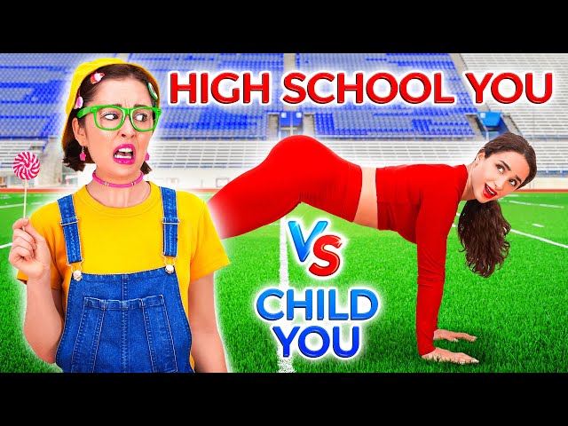 WOW! CHILD YOU VS HIGH SCHOOL YOU || Best Funny Moments by 123 GO!