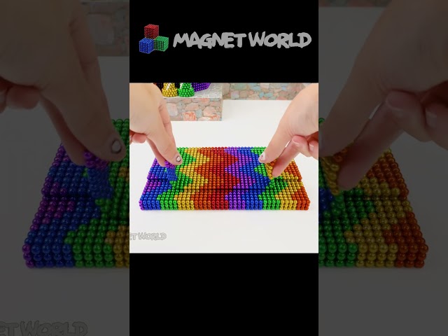 Transforming Magnetic Balls into Oasis Villa #magnetworld #satisfying #magnetcreative #shorts