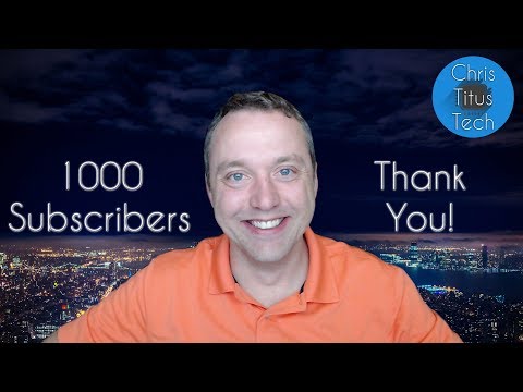 1000 Subscriber Channel Update