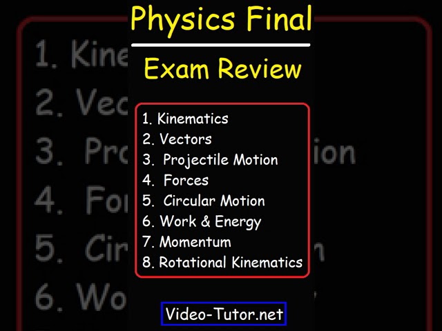 Physics Final Exam review