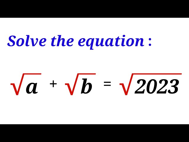 Solve The Equation Ⅰ Maths Olympiad Question Ⅰ You Should Learn This Trick