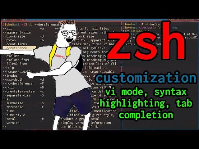zsh: Syntax Highlighting, vi-mode, Autocomplete, more