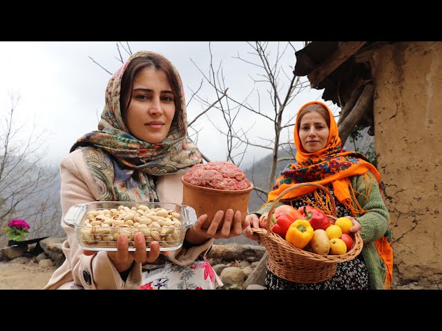IRAN! Kebab in Pistachio Pilaf with Saffron flavor ♧ Rural Recipes Vlog