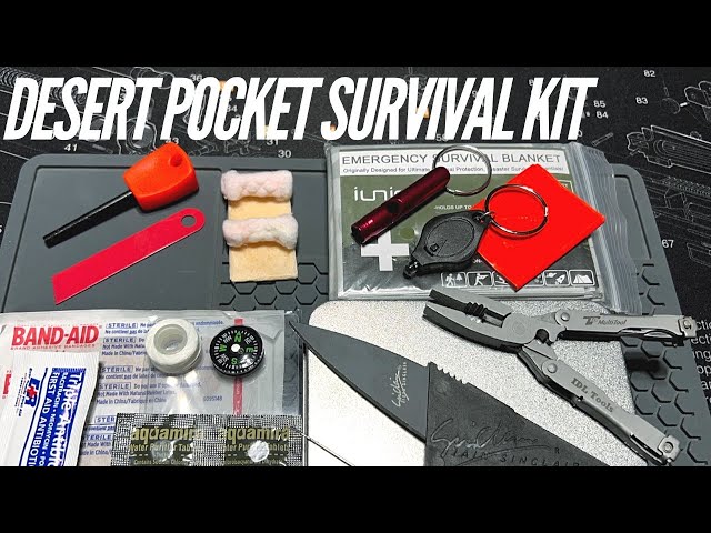 Pocket Desert Survival Kit, Part 1: Multi-Tool, Fire Starter, Folding Knife, Fire Aid  #survival