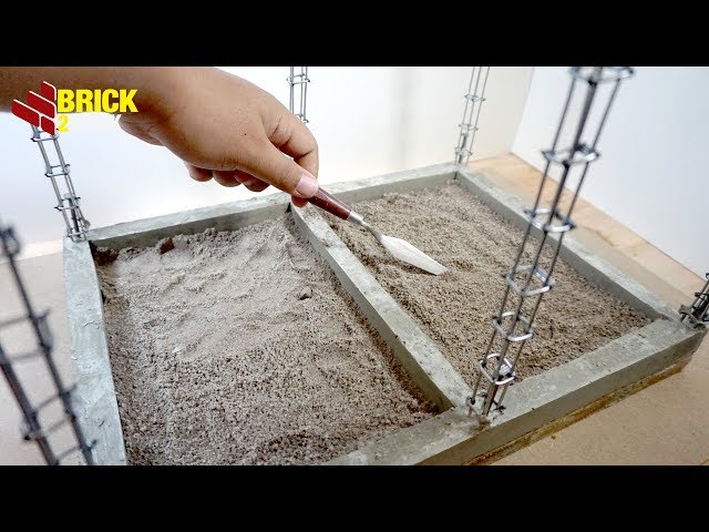 HOW TO BUILD The FOUNDATION Of a HOUSE - Reinforced Concrete Model Foundation