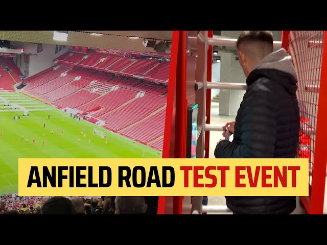INSIDE the Anfield Road Stand test event - first fans in new stand!