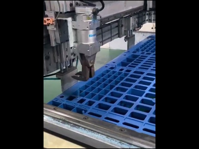 Plastic injection molding manufacturing of pallets.