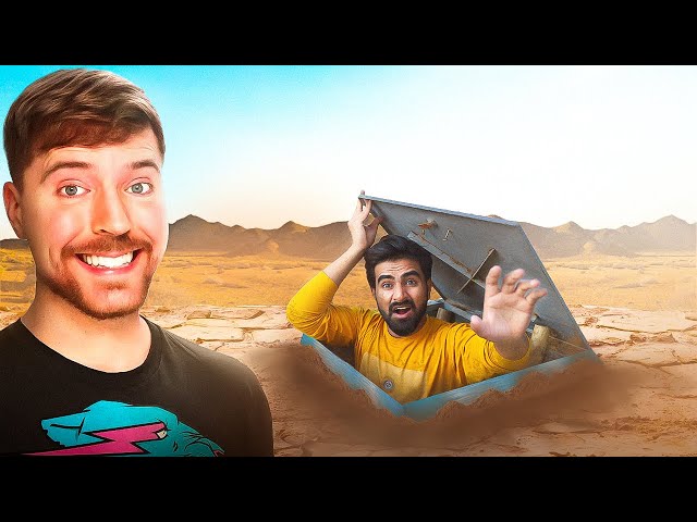 @MrBeast Challenged Me To Survive 24 Hours In Underground Bunker 😱