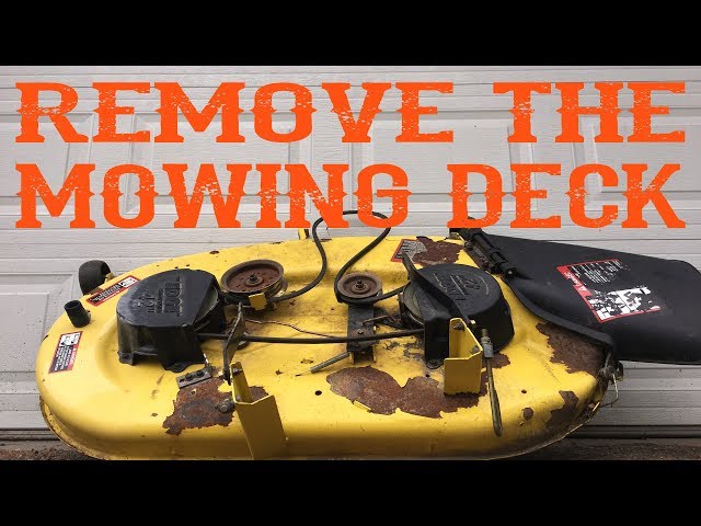 How To Remove The Mowing Deck From a Riding Lawn Mower Tractor