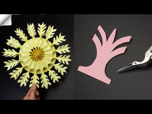 6 diy - How to make paper snowflakes | 3d paper snowflakes