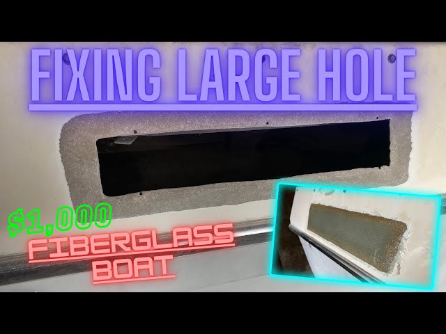 Fixing A Hole In My Boat| Fiberglass Repair on my $1,000 Boat