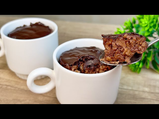 Oatmeal, banana, cocoa in one cup! No oven! I eat three times a day and lose weight!