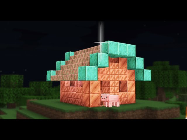 My Minecraft Starter House is 100% Copper