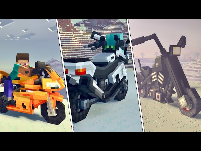 MOTORBIKES MOD FOR MINECRAFT PE AND BEDROCK