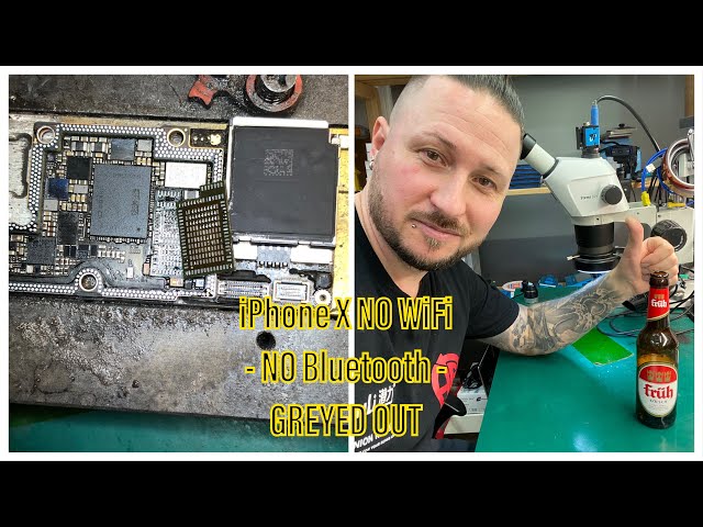ADVANCED REPAIRS - iPHONE X WITH GREYED OUT WIFI AND BLUETOOTH - NO WIFI - NO BLUETOOTH - ICC PRO