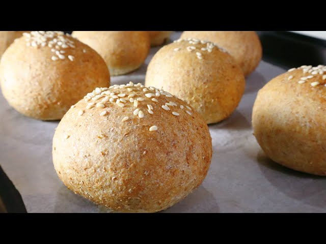 Whole Wheat Bread No-Knead No-Sugar 全麦面面包 无糖一次性发酵免揉面包，简单好吃！