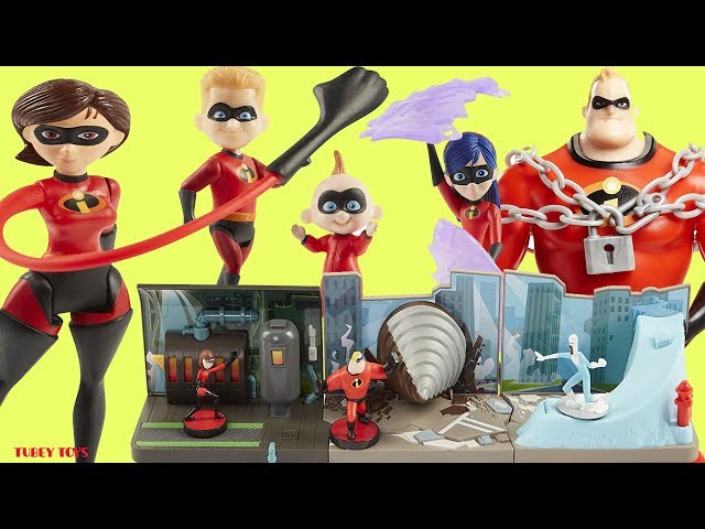 Incredibles 2 Movie Toys Huge Haul Poseable Action Figures Mini Playsets Jakks Pacific Tubey Toys