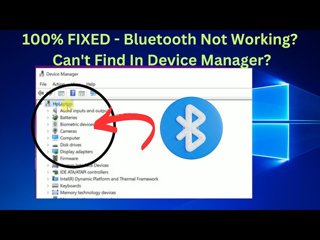 Bluetooth Not Working? - Can't Find In Device Manager? - Windows 10/11 Laptop -Computer