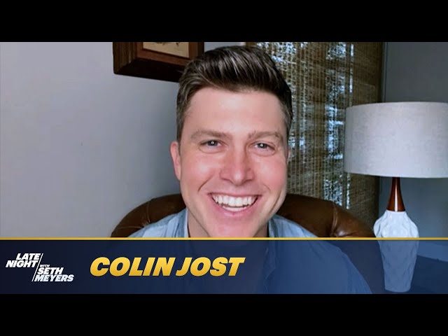 Andy Samberg Interrupts Colin Jost’s Interview to Insult Seth’s Dog