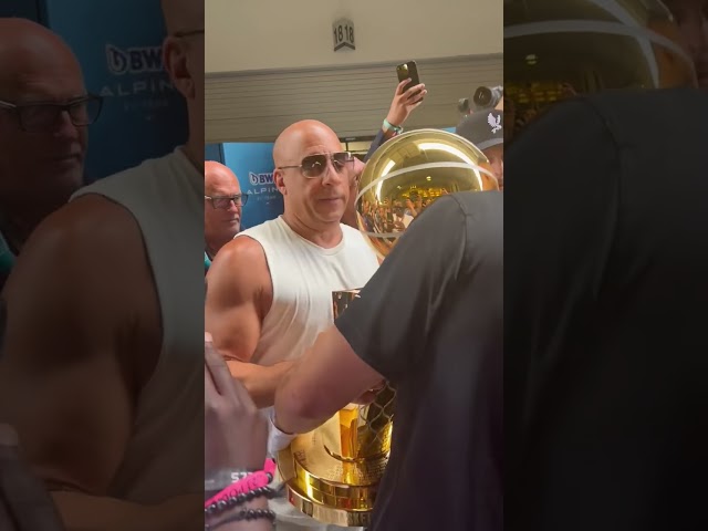 Vin Diesel was handed the NBA championship trophy at F1 Miami GP 😂