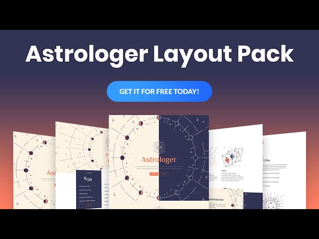 Get a FREE Astrologer Layout Pack for Divi