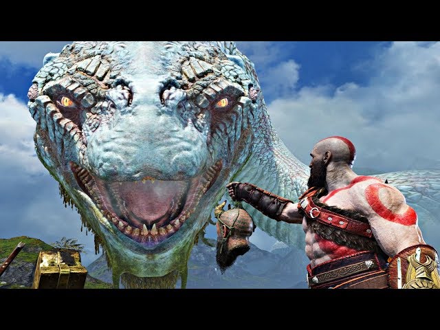 God of War 4 - ALL World Serpent GIANT SNAKE Cutscenes (God of War 2018) PS4 Pro