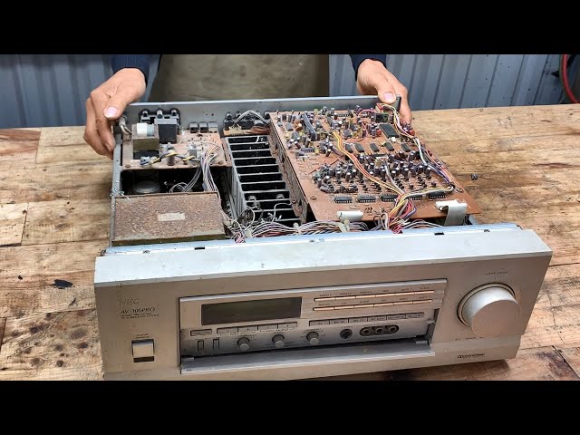 NEC AV   300 PRO Amplifier Restoration // Restore Old Damaged Amplifier Like New  - 1989 USA